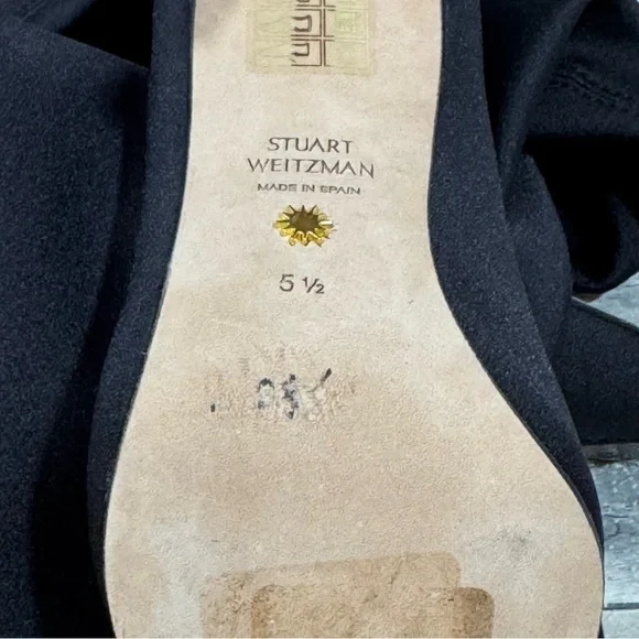 STUART WEITZMAN Ultrastuart Satin Over The Knee Boots - Balck - Sz - 5.5 - Picture 12 of 12